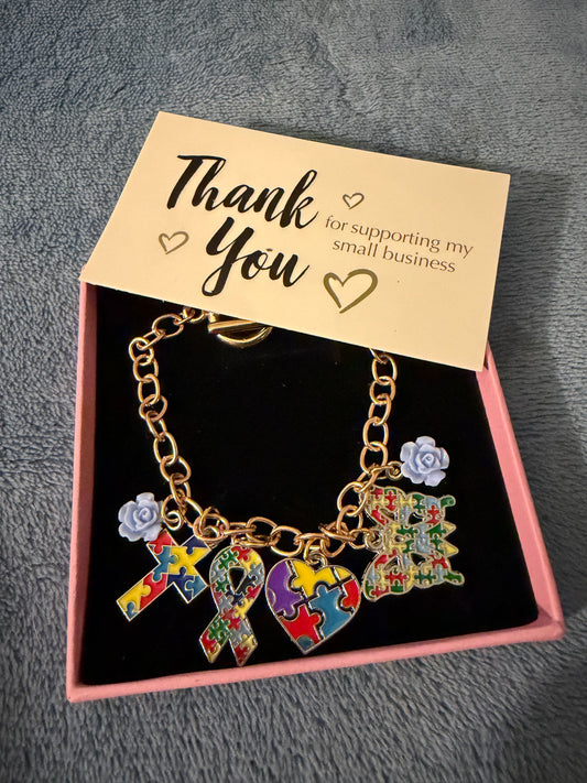 Pride , Breast Cancer & Autism bracelets