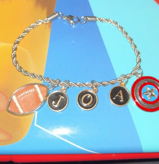 Customized initial bracelet ( Men & little boys )